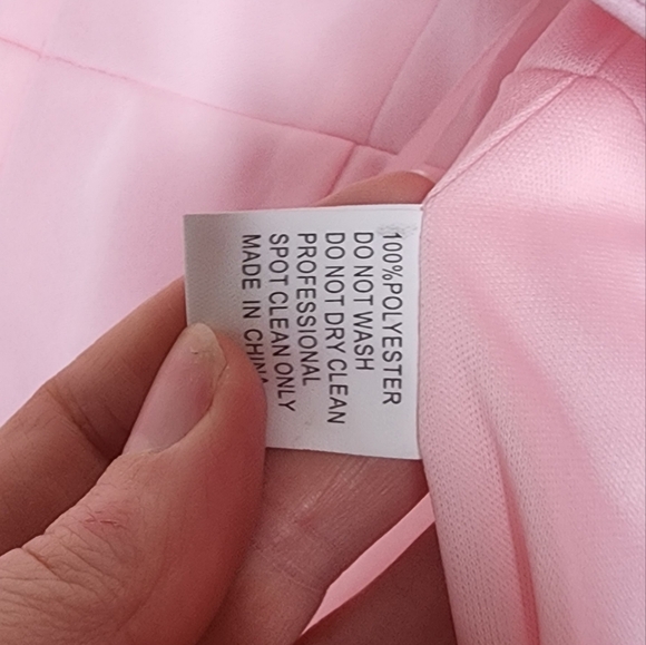 Mac Duggal Baby Pink Ruffle Tuxedo Mini Dress 4 - Picture 6 of 7